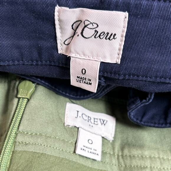 J Crew & J Crew Factory Green & Blue Skirt & Shorts Lot Size 0 - Picture 8 of 8